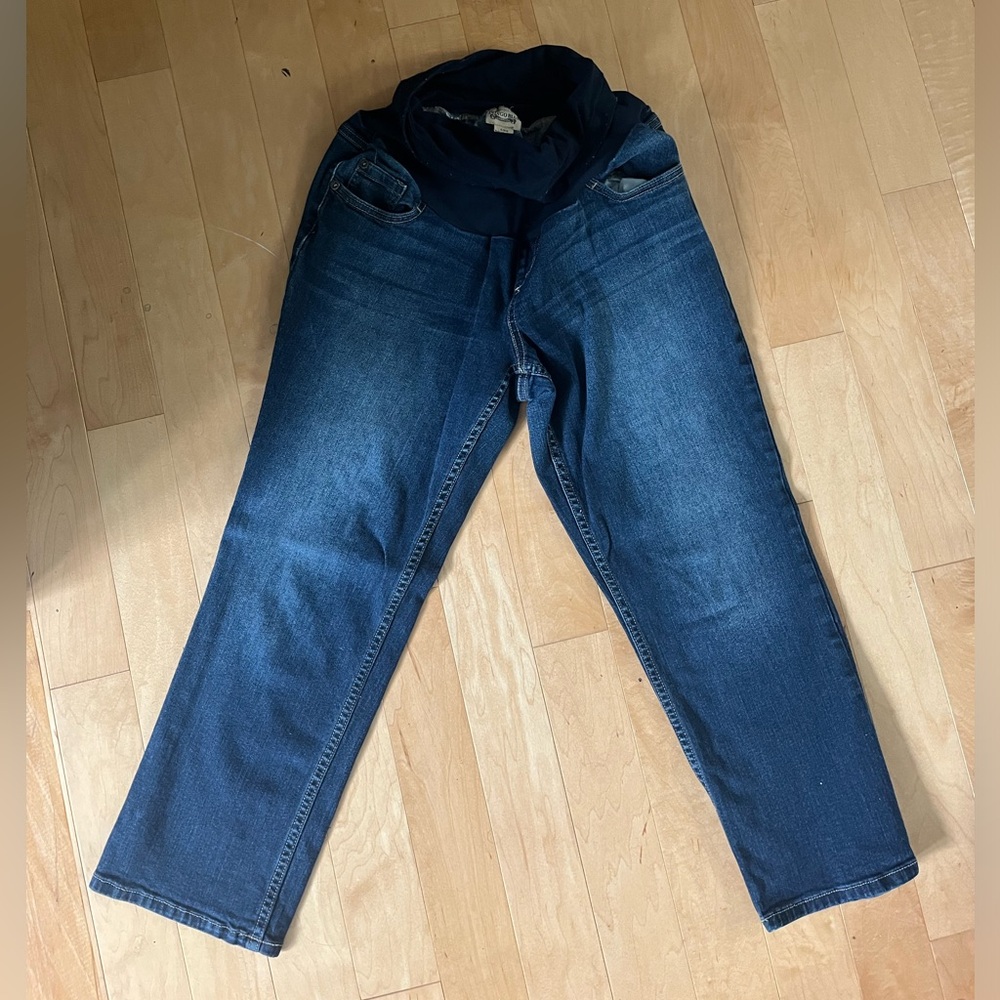 Indigo Blue Maternity Jeans Size L 22 Inseam